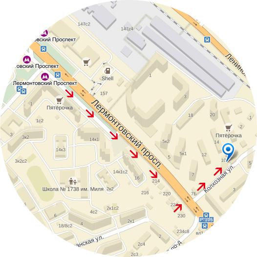 Карта проезда в магазин спортивного питания KingMass